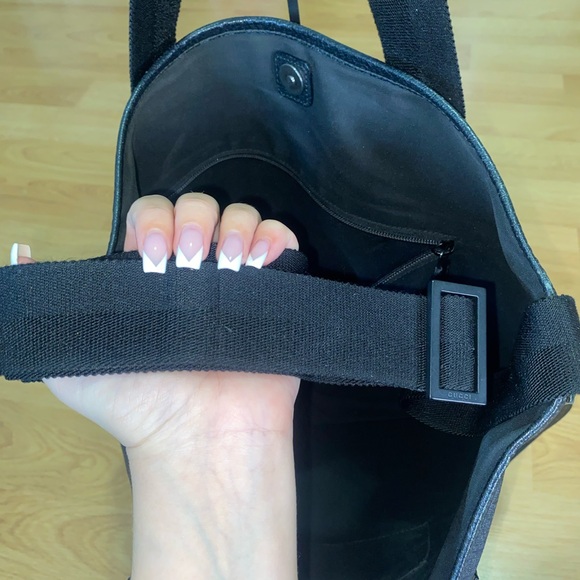🖤 GUCCI Black PVC Tote and Shoulder Bag 🖤 - Picture 8 of 16